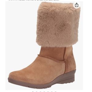 TARYN ROSE | ‘Erica’ Suede Boots Comfort Mid Shaft Sherpa